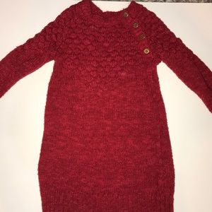 Oshkosh Red Sweater Tunic Dress Knit